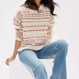 American Eagle Snowdrift Fair Isle Sweater Size Large
